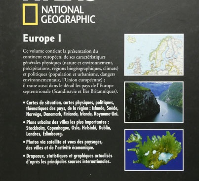 Atlas national géographic  : Europe I