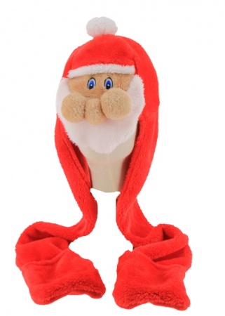 Bonnet père Noël avec echarpe cache main