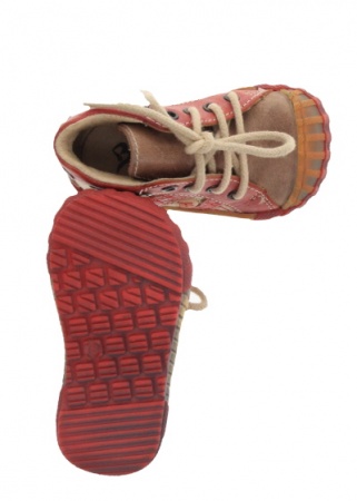 Chaussures bébé bi matière à lacets 