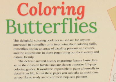 Coloring Butterflies - Livre de coloriage de papillons en anglais