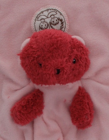 Doudou ours rose