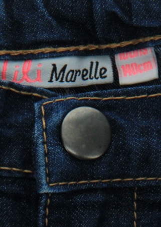 Jeans poches broderie coeurs 