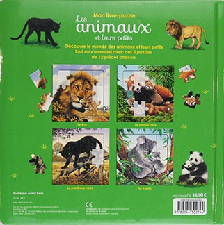 Mon livre puzzle : les animaux monde