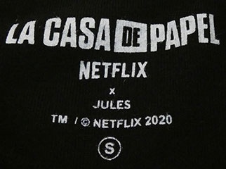 T-shirt manches courtes LA CASA DE PAPEL